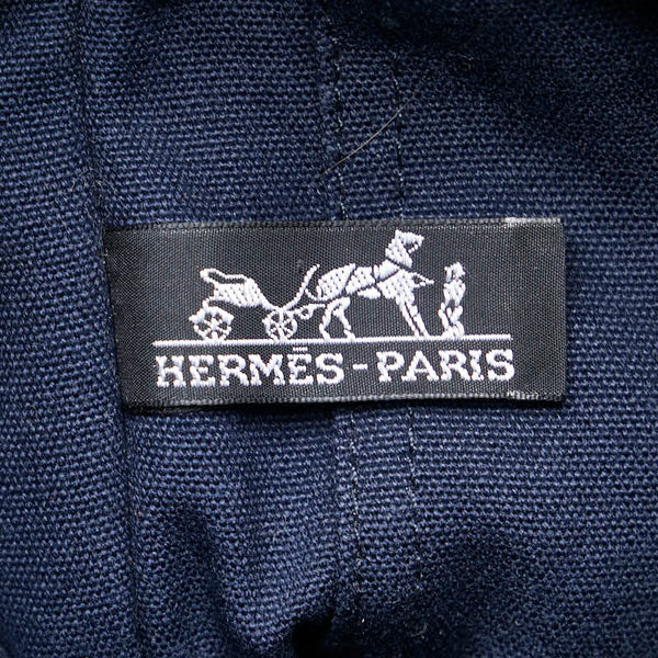 エルメス フールトゥ バサス PM 斜め掛け ショルダーバッグ ネイビー カーキ キャンバス レディース HERMES 【中古】