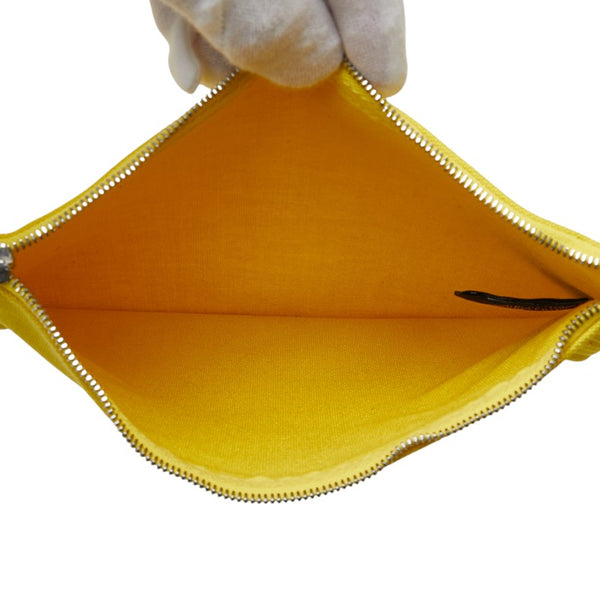 エルメス ボラボラ ポーチ３点セット イエロー コットン レディース HERMES 【中古】