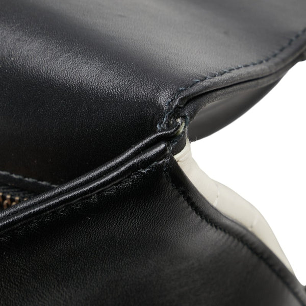 グッチ クイーンマーガレット バンブー ハンドバッグ リュックサック 476664 ブラック ホワイト レザー レディース GUCCI 【中古】