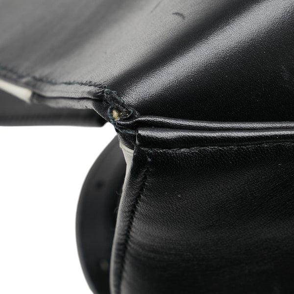 グッチ クイーンマーガレット バンブー ハンドバッグ リュックサック 476664 ブラック ホワイト レザー レディース GUCCI 【中古】