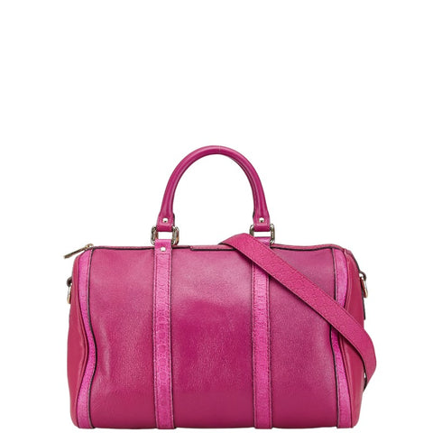 グッチ グッチシマ ミニボストンバッグ ショルダーバッグ 2WAY 247205 ピンク レザー レディース GUCCI 【中古】