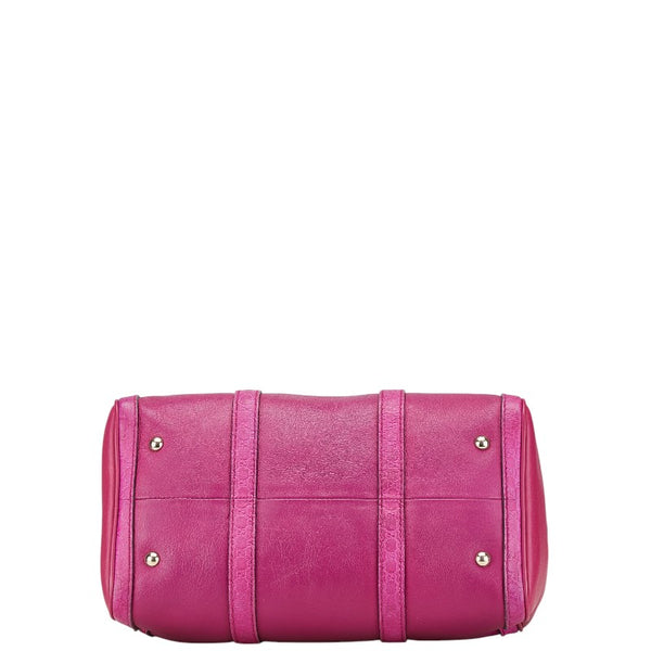 グッチ グッチシマ ミニボストンバッグ ショルダーバッグ 2WAY 247205 ピンク レザー レディース GUCCI 【中古】