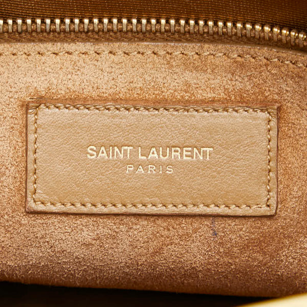 サンローラン クラシック サック ド ジュール ハンドバッグ ショルダーバッグ 2WAY 324823 ベージュ レザー レディース SAINT LAURENT 【中古】