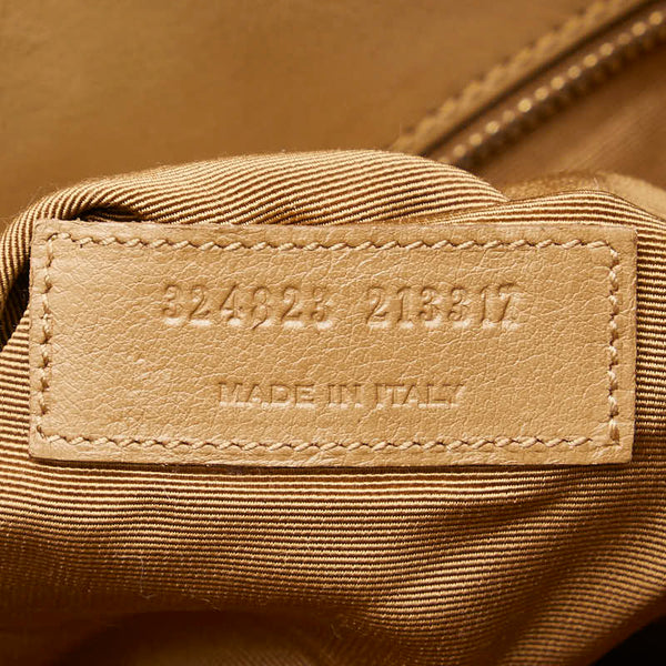 サンローラン クラシック サック ド ジュール ハンドバッグ ショルダーバッグ 2WAY 324823 ベージュ レザー レディース SAINT LAURENT 【中古】