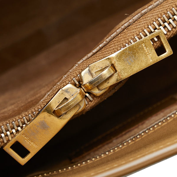 サンローラン クラシック サック ド ジュール ハンドバッグ ショルダーバッグ 2WAY 324823 ベージュ レザー レディース SAINT LAURENT 【中古】