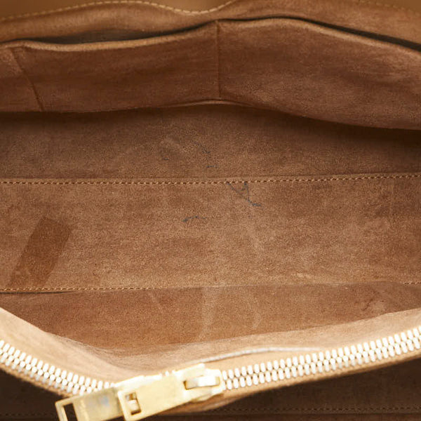 サンローラン クラシック サック ド ジュール ハンドバッグ ショルダーバッグ 2WAY 324823 ベージュ レザー レディース SAINT LAURENT 【中古】