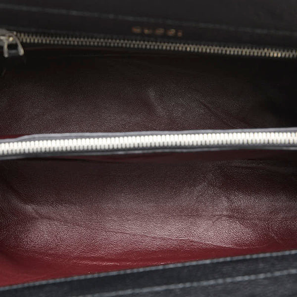 グッチ ズゥミ スモール トップハンドルバッグ ショルダーバッグ 2WAY 569712 ブラック レザー レディース GUCCI 【中古】