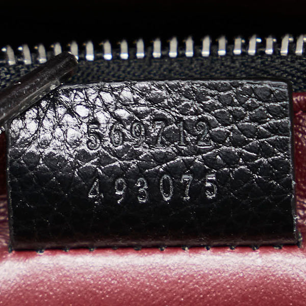 グッチ ズゥミ スモール トップハンドルバッグ ショルダーバッグ 2WAY 569712 ブラック レザー レディース GUCCI 【中古】