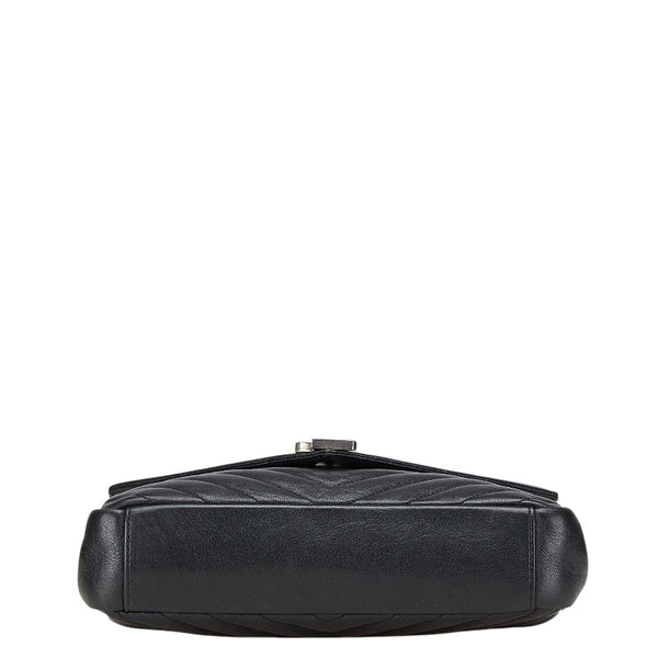 サンローラン YSL モノグラム カレッジ キルティング ハンドバッグ ショルダーバッグ 2WAY 428056 ブラック レザー レディース SAINT LAURENT 【中古】