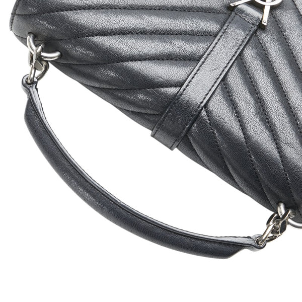 サンローラン YSL モノグラム カレッジ キルティング ハンドバッグ ショルダーバッグ 2WAY 428056 ブラック レザー レディース SAINT LAURENT 【中古】