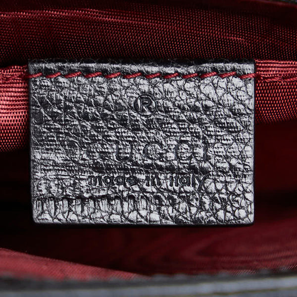 グッチ ズゥミ ショルダーバッグ 576388 ブラック レザー レディース GUCCI 【中古】