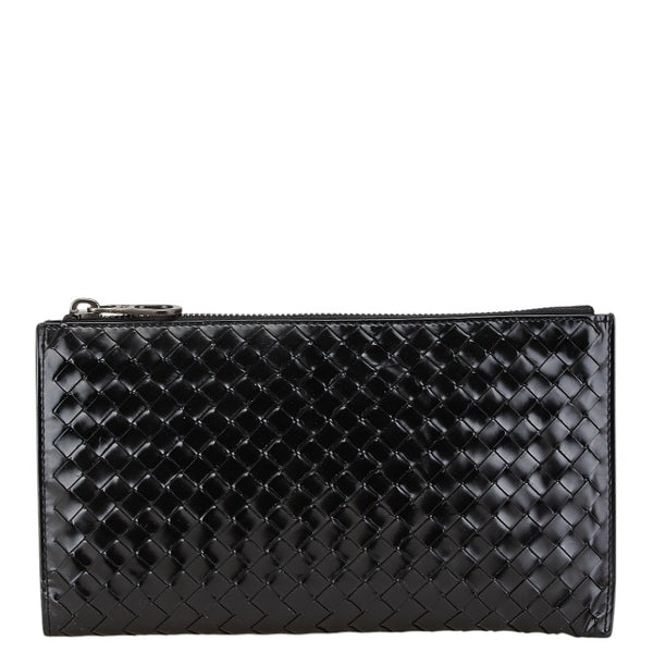 ボッテガヴェネタ イントレチャート ポーチ ブラック レザー レディース BOTTEGAVENETA 【中古】