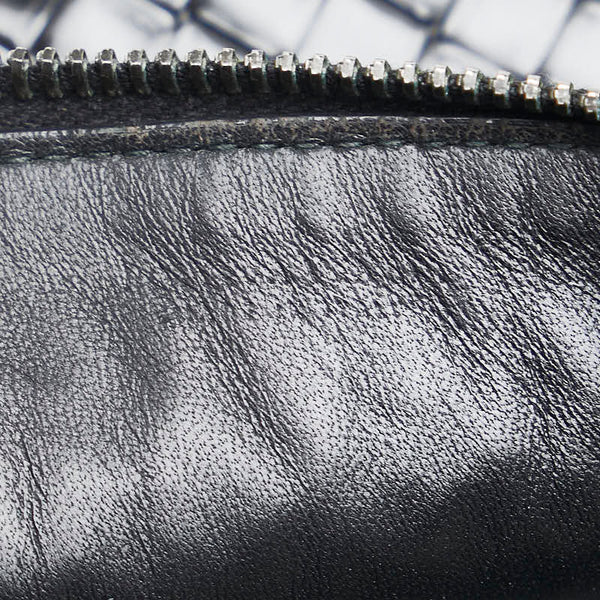ボッテガヴェネタ イントレチャート ポーチ ブラック レザー レディース BOTTEGAVENETA 【中古】