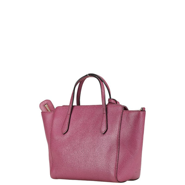 グッチ スウィング ハンドバッグ ショルダーバッグ 2WAY 368827 ピンク レザー レディース GUCCI 【中古】