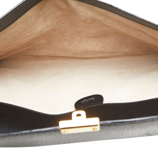 グッチ セカンドバッグ 016 0062 ブラック レザー レディース GUCCI 【中古】