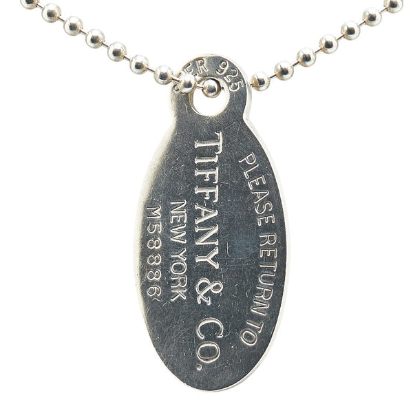 ティファニー リターン トゥ ティファニー オーバル タグ ロングネックレス ボールチェーン スターリングシルバー レディース TIFFANY&Co. 【中古】