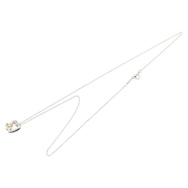 ティファニー ハートリボン ネックレス SV925 シルバー K18YG イエローゴールド コンビ レディース TIFFANY&Co. 【中古】
