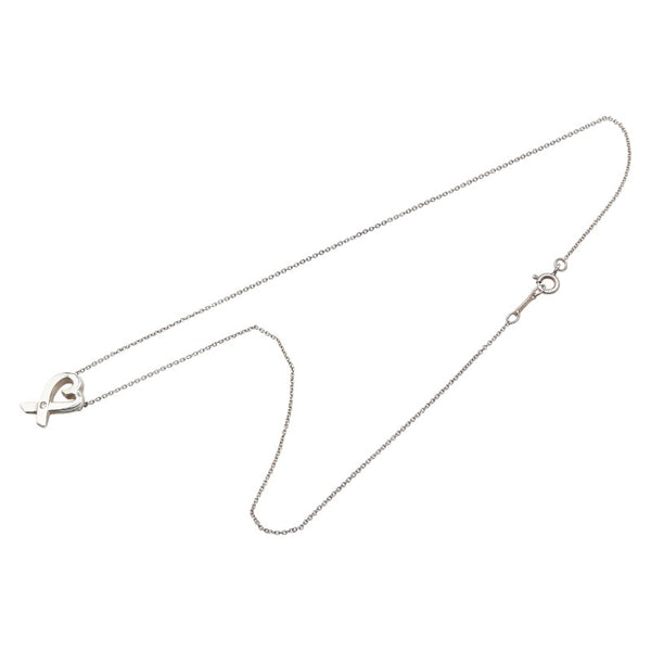 ティファニー ラビングハート 1P ネックレス SV925 シルバー ダイヤモンド レディース TIFFANY&Co. 【中古】