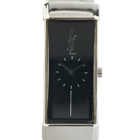サンローラン 腕時計 5421-H05569Y クオーツ ブラック文字盤 ステンレススチール レディース SAINT LAURENT 【中古】