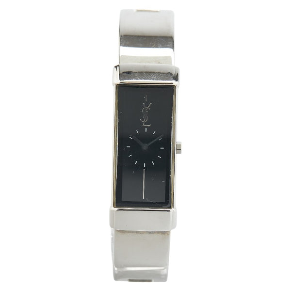 サンローラン 腕時計 5421-H05569Y クオーツ ブラック文字盤 ステンレススチール レディース SAINT LAURENT 【中古】