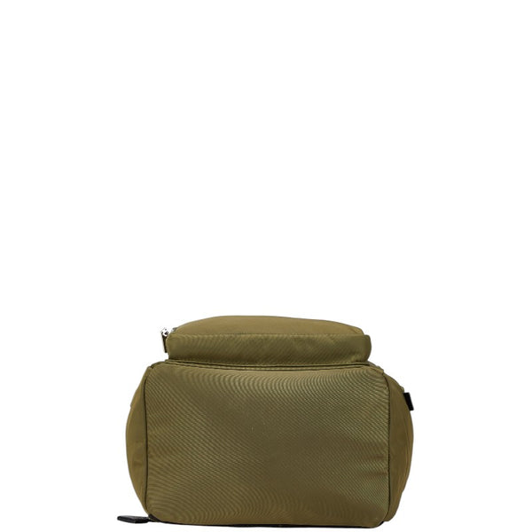 サマンサタバサ ロゴデザイン リュック バックパック カーキ ブラック ナイロン レザー レディース Samantha Thavasa 【中古】