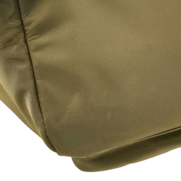 サマンサタバサ ロゴデザイン リュック バックパック カーキ ブラック ナイロン レザー レディース Samantha Thavasa 【中古】