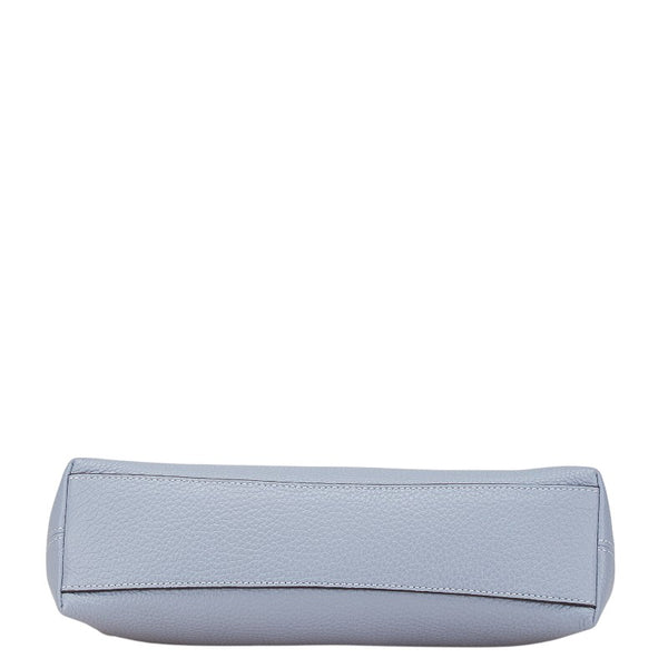 コーチ シャーロット ショルダーバッグ CL407 ブルー レザー レディース COACH 【中古】