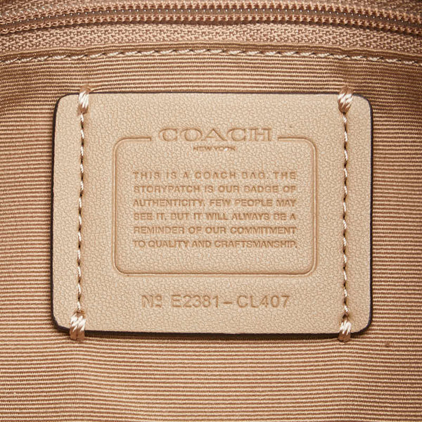 コーチ シャーロット ショルダーバッグ CL407 ブルー レザー レディース COACH 【中古】