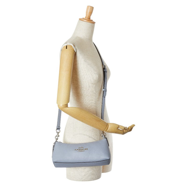 コーチ シャーロット ショルダーバッグ CL407 ブルー レザー レディース COACH 【中古】