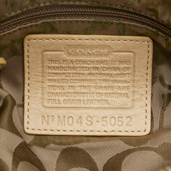 コーチ ミニショルダーバッグ ハンドバッグ 5052 アイボリー ホワイト レザー レディース COACH 【中古】