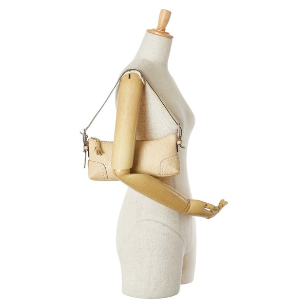 コーチ ミニショルダーバッグ ハンドバッグ 5052 アイボリー ホワイト レザー レディース COACH 【中古】