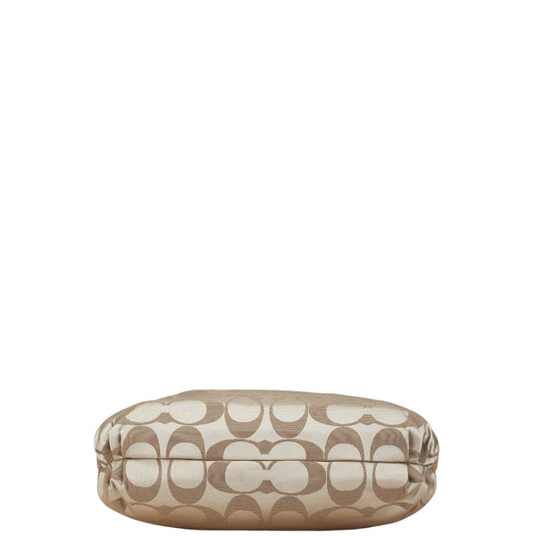 コーチ シグネチャー ハンドバッグ トートバッグ F20026 ベージュ レッド キャンバス ナイロン レディース COACH 【中古】