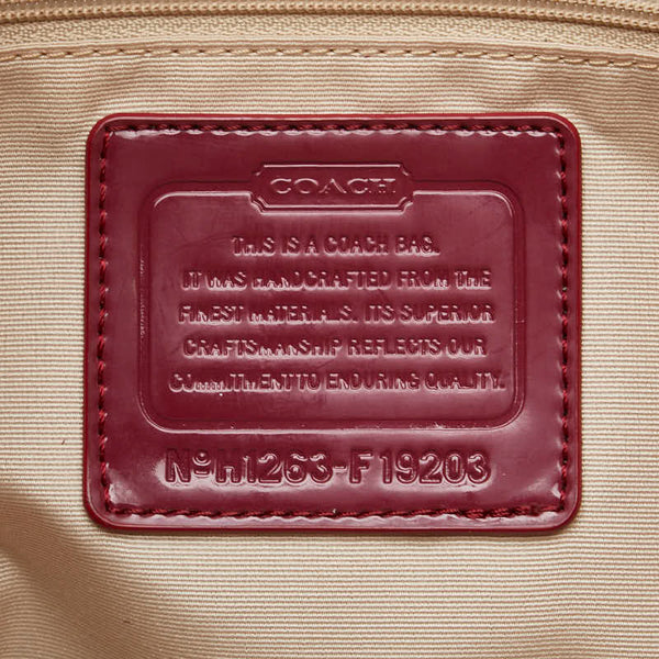 コーチ シグネチャー ハンドバッグ ショルダーバッグ 2WAY F19203 ベージュ ピンク レザー レディース COACH 【中古】