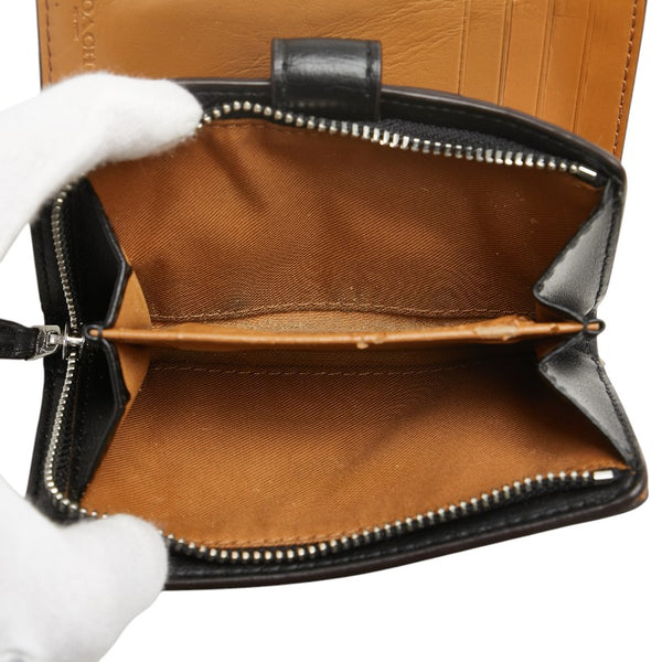 コーチ シグネチャー 二つ折り財布 F27147 ベージュ ブラウン PVC レザー レディース COACH 【中古】