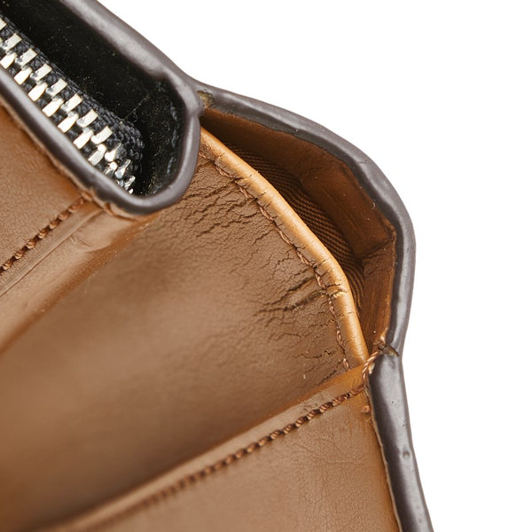 コーチ シグネチャー 二つ折り財布 F27147 ベージュ ブラウン PVC レザー レディース COACH 【中古】