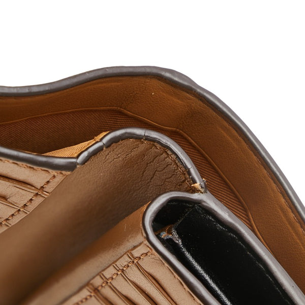 コーチ シグネチャー 二つ折り財布 F27147 ベージュ ブラウン PVC レザー レディース COACH 【中古】