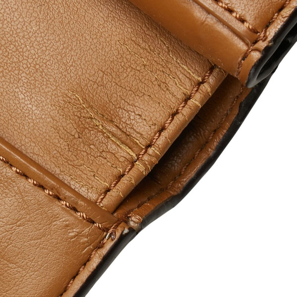 コーチ シグネチャー 二つ折り財布 F27147 ベージュ ブラウン PVC レザー レディース COACH 【中古】