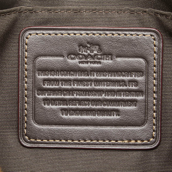 コーチ シグネチャー 斜め掛け ショルダーバッグ F55663 ブラウン キャンバス レザー レディース COACH 【中古】