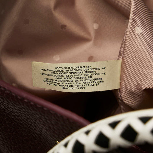 ケイトスペード ハンドバッグ トートバッグ ワインレッド ホワイト ブラック レザー レディース Kate Spade 【中古】