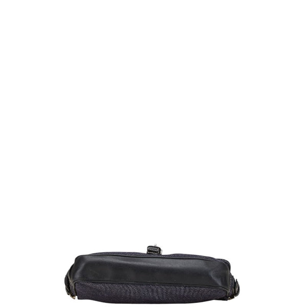 コーチ ワンショルダーバッグ ハンドバッグ ネイビー デニム レザー レディース COACH 【中古】