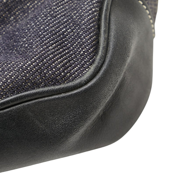 コーチ ワンショルダーバッグ ハンドバッグ ネイビー デニム レザー レディース COACH 【中古】