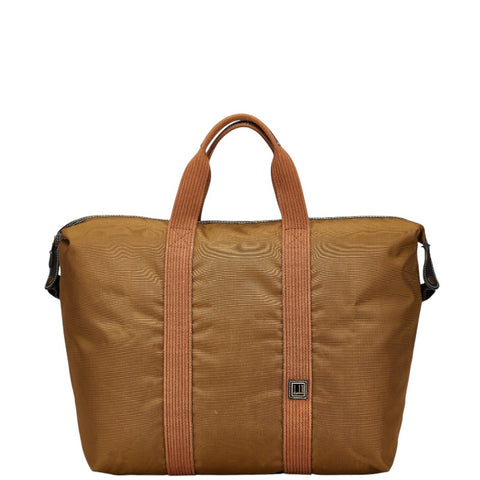 ダンヒル ロゴ ハンドバッグ ボストンバッグ ブラウン ナイロン キャンバス レディース Dunhill 【中古】
