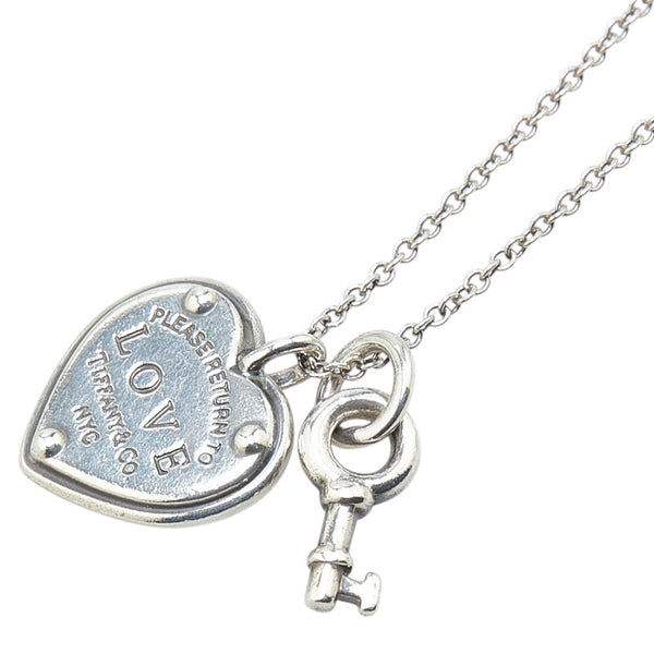 ティファニー リターン トゥ ハートタグ カデナ＆キー ネックレス SV925 シルバー レディース TIFFANY&Co. 【中古】