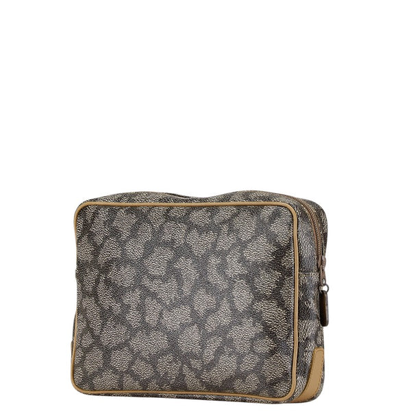 サンローラン ジラフ クラッチバッグ セカンドバッグ ベージュ ブラウン レザー レディース SAINT LAURENT 【中古】