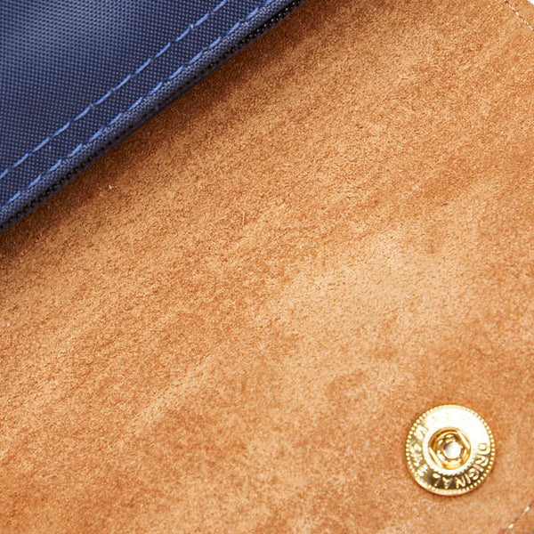 ロンシャン ル プリアージュ M トートバッグ ネイビー ブラウン ナイロン レザー レディース Longchamp 【中古】