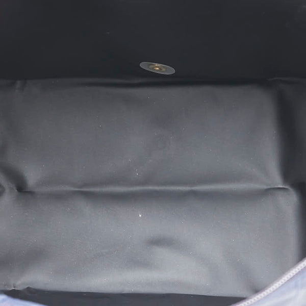 ロンシャン ル プリアージュ M トートバッグ ネイビー ブラウン ナイロン レザー レディース Longchamp 【中古】