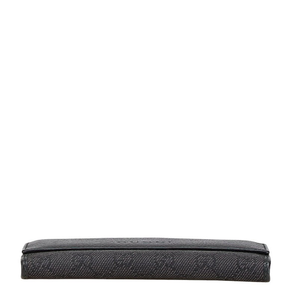 グッチ GGキャンバス 長財布 143389 F5DIN 1160 ブラック キャンバス レザー レディース GUCCI 【中古】