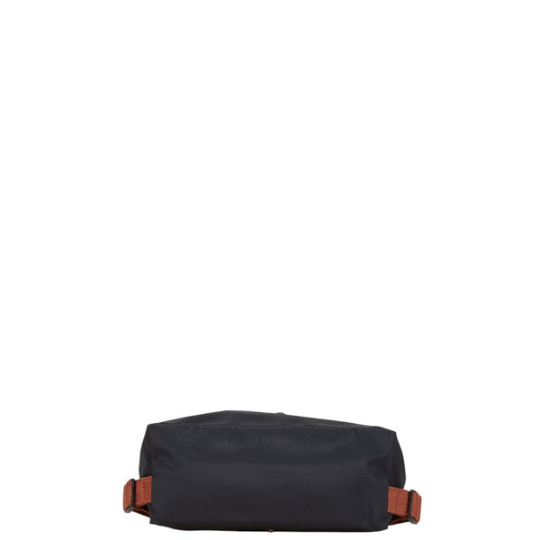 ロンシャン プリアージュ リュック バックパック ブラック ブラウン ナイロン レザー レディース Longchamp 【中古】