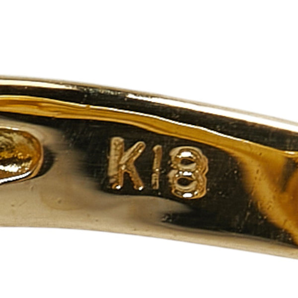 K18YG イエローゴールド ダイヤ1.00ct 花 フラワー モチーフ リング 指輪 レディース 10.5号 【中古】