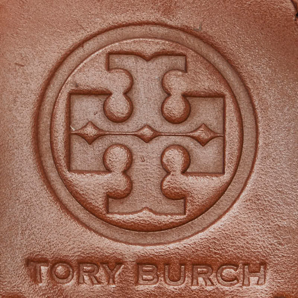 トリーバーチ ウェッジサンダル サイズ:7M ホワイト ブラウン レザー レディース Tory Burch 【中古】